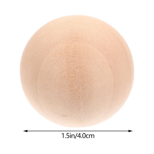 Solid Wood Balls Wooden Ball Khaki 10pcs 1