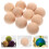 Solid Wood Balls Wooden Ball Khaki 10pcs 3