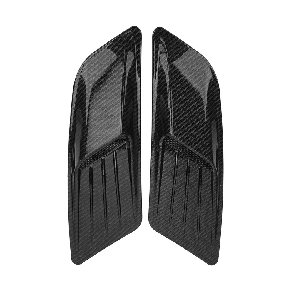 Pair Universal Front Hood Air Vent Trim Carbon Fiber Style, Abs 4631391960374