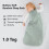 Saco de dormir para bebê em rayon e bambu, 6-12 meses, 1.0 Tog, macio e confortável, com zíper duplo. 3
