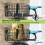 Folding Rear Bike Basket Quick Release Metal Bicycle Cargo Rack with Strap Light 3