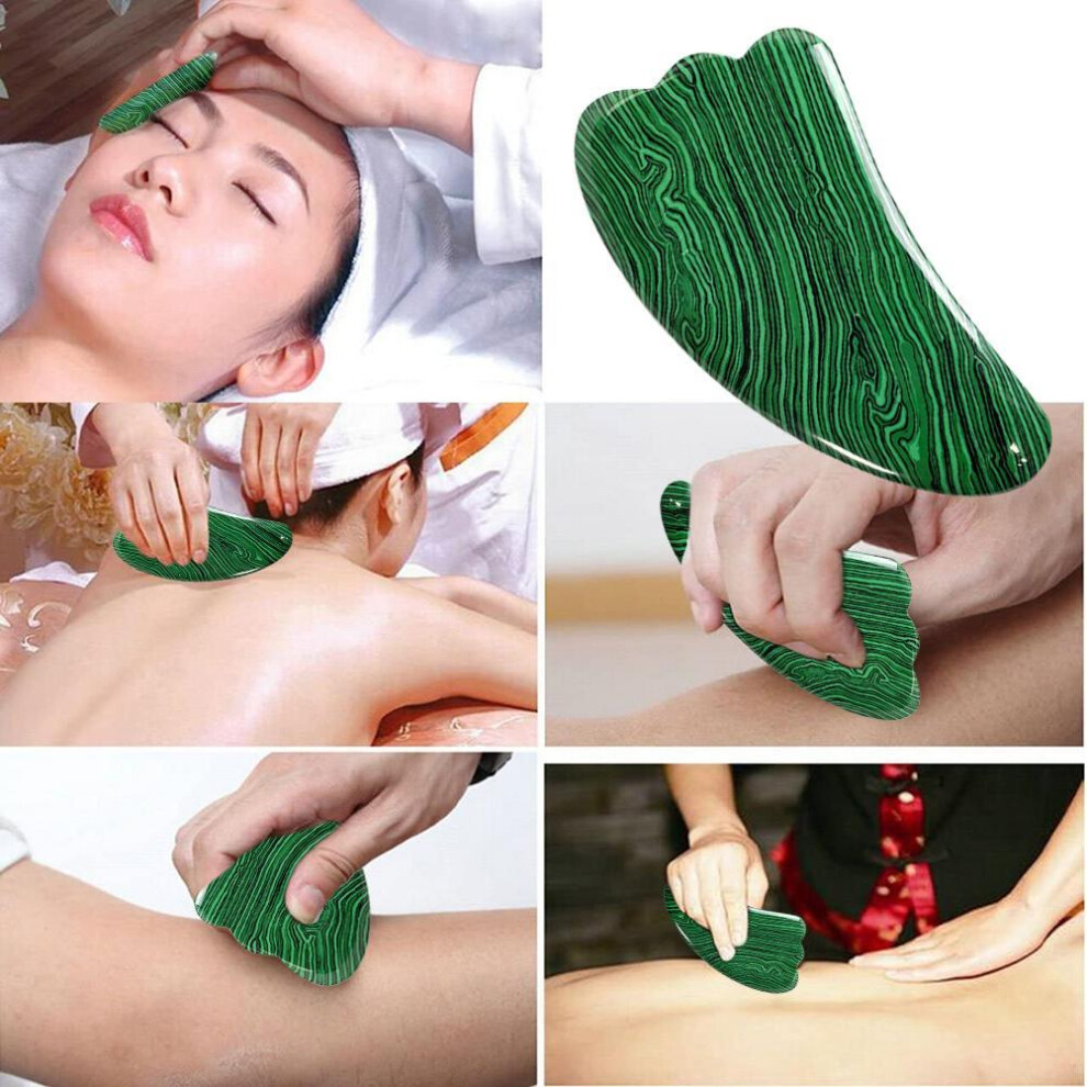 Green Natural Jade Gua Sha Face Sculpting Tool, 50G