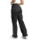Calça cargo feminina de algodão, modelagem relaxada, preta. 2