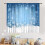 Blue and White Snowflake Christmas Curtains 2 Panels 84x84 3