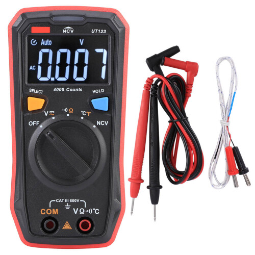 UT123 Digital Multimeter 600V AC/DC Volt Resistance 4099 Display 1