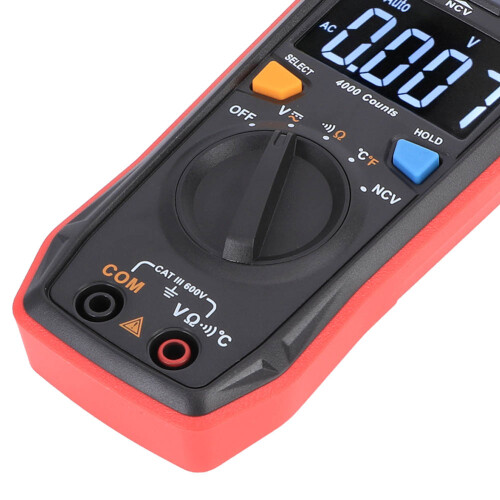 UT123 Digital Multimeter 600V AC/DC Volt Resistance 4099 Display 2