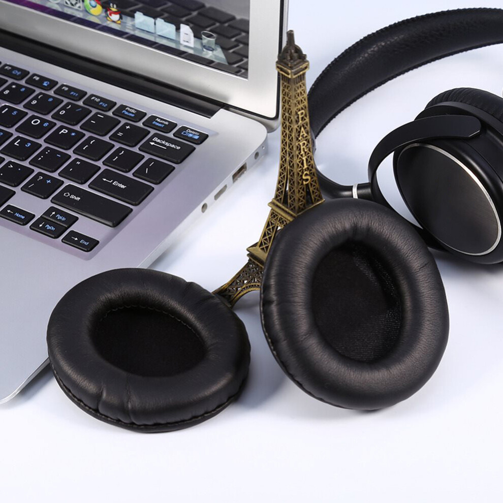 Replacement Ear Cushions 90Mm Pu Leather For Headphones & Comfortable Fit Black 3501392205945