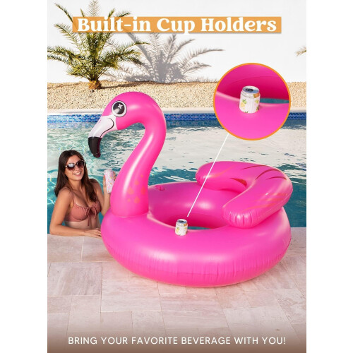 112cm Inflatable Flamingo Pool Float