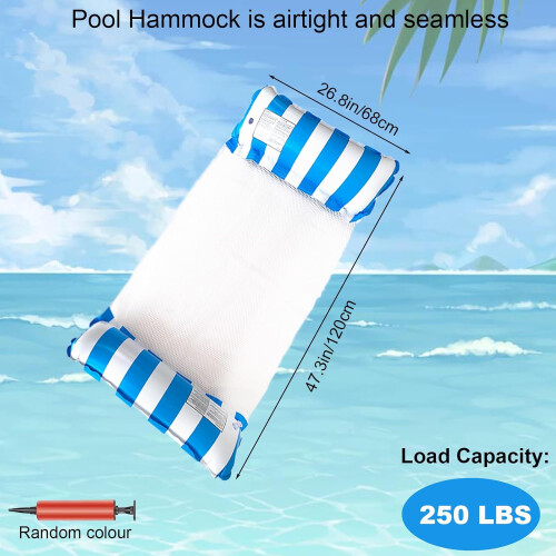 2-Pack Inflatable Pool Water Hammock 1