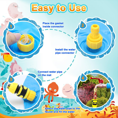 100cm Kids and Pet Splash Play Mat 2