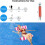 2-Pack Inflatable Pool Water Hammock 4