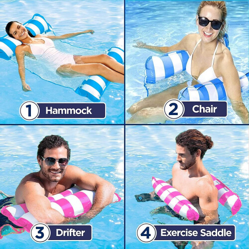 2-Pack 4-in-1 Pool Float Hammock 2