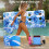 Inflatable Pool Lounger Float Blue 3