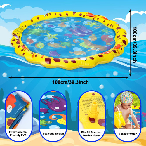 100cm Splash Pad for Kids and Pets 1