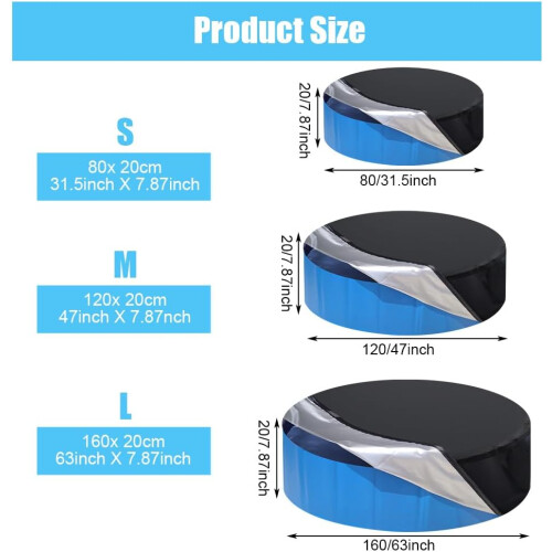 80cm Round Waterproof Pool Cover 1