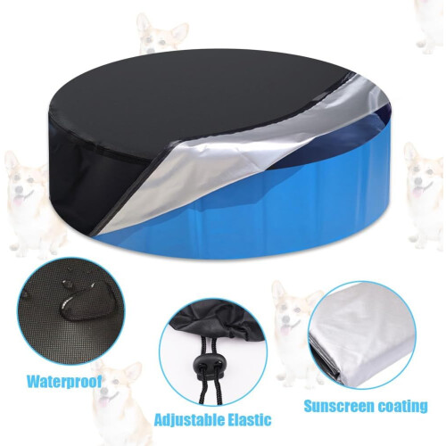80cm Round Waterproof Pool Cover 2