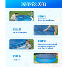 10ft Round Waterproof Pool Cover