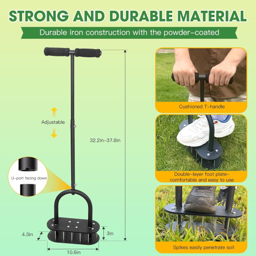 Heavy Duty 15-Spike Lawn Aerator 1