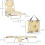 Folding Sun Lounger with Face Hole Beige 2