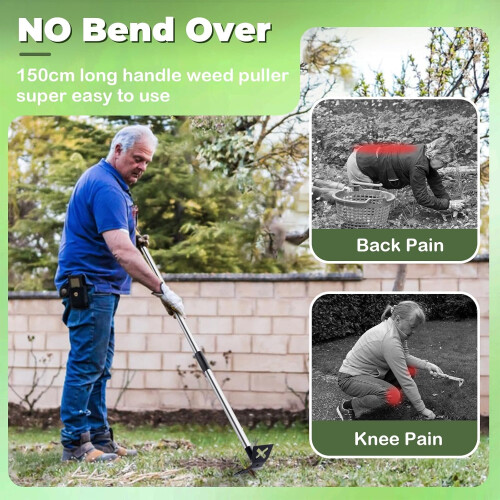 150cm 2-in-1 Garden Weed Puller