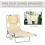 Folding Sun Lounger with Face Hole Beige 5