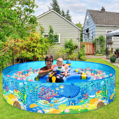 152cm Foldable Outdoor Paddling Pool 1