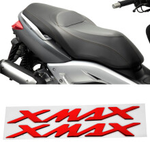 Pair of 3D Motorcycle Stickers XMAX Red