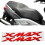 Pair of 3D Motorcycle Stickers XMAX Red 1