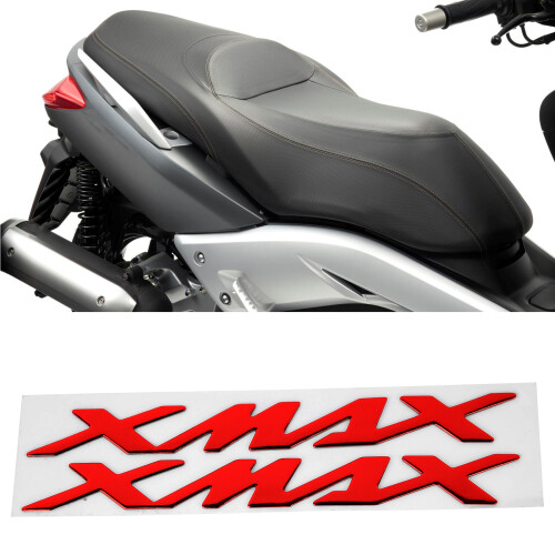 Pair of 3D Motorcycle Stickers XMAX Red