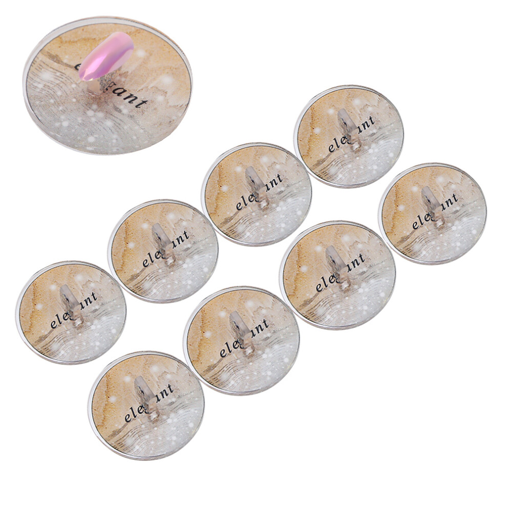 8pcs Acrylic Nail Practice Display Stand 4.8cm Salon Manicure Tips