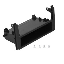 Single DIN Stereo Frame Mount Kit with Storage Box for Car Dash Panel Upgrade