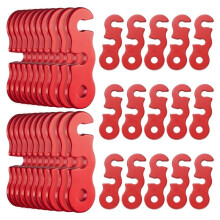 40 Stuks Spankabels voor Scheerlijnen, Tentkoord van Aluminiumlegering, Paracordspanners, Scheerlijnen, Touwverstellers, Cam-Koordspanners, Rood