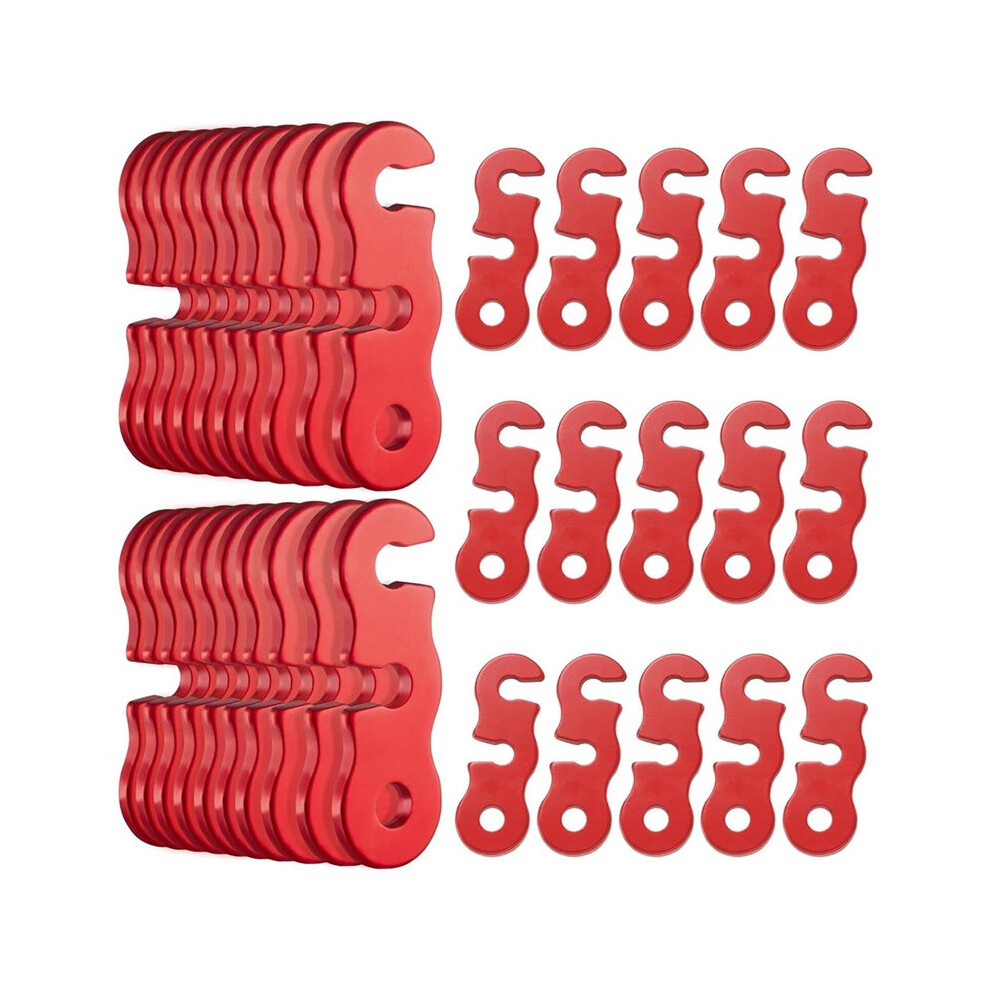 40Pack Guyline Tensioner Aluminum Alloy Tent Cord Paracord Tensioner Guy Rope Adjusters Cam Cord Tighteners Red 6032990669411