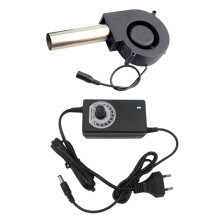 BBQ Fan Small Portable Air Blower with Air Collecting Port Power Supply Speed Controller Cooking Blower EU Plug