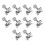 10-Pack Aluminum Sliding Window Locks for Enhanced Home Security, Silver 1