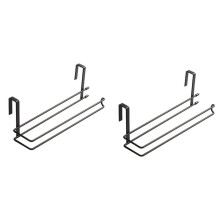 2pc Perforation-Free Kitchen Paper Towel Rack, Bathroom Paper Towel Rack, Wall Hanging Rack, Plastic Wrap Storage Rack