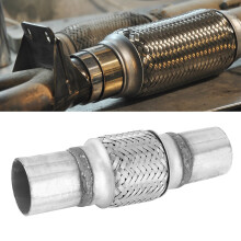 Stainless Steel 1.75x8in Exhaust Flexible Pipe Universal Corrugated Tube