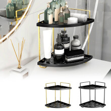 Étagère à 2 niveaux en acier inoxydable pour salle de bain