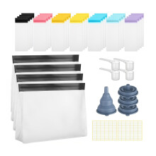 42Pcs Clear Protein Powder Portion Bags Sturdy Plastic Food