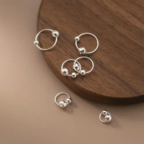 Ohrringe aus Sterlingsilber, 6 mm