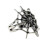 Gothic Style Bloody Spiders Web Ring With Black Amethyst Stone 1