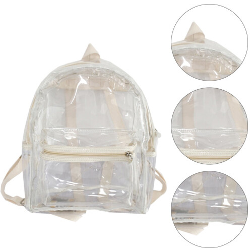 Jelly Transparent Backpack White 1 set
