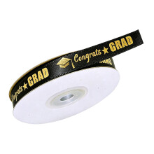 22M Long Graduation Gift Wrapping Ribbon For Handmade-Black