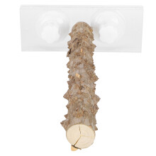 Outdoor Bird Perch Stand 30CM Timber with Suction Cup for Pet Parrots & Birds
