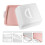 Plastic Food Storage Box For Cakes Cookie Snacks Portable-White 6