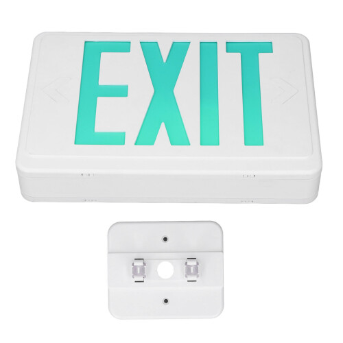 Green LED Exit Sign 3W Emergency Light IP30 3h Battery 1