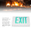 Green LED Exit Sign 3W Emergency Light IP30 3h Battery 6