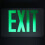 Green LED Exit Sign 3W Emergency Light IP30 3h Battery 7