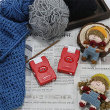 Breiteller 2-Pack, Kunststof Breistekenteller, Haaknaaldtellers in Levendige Kleuren, Steekmarkeringstool Rood