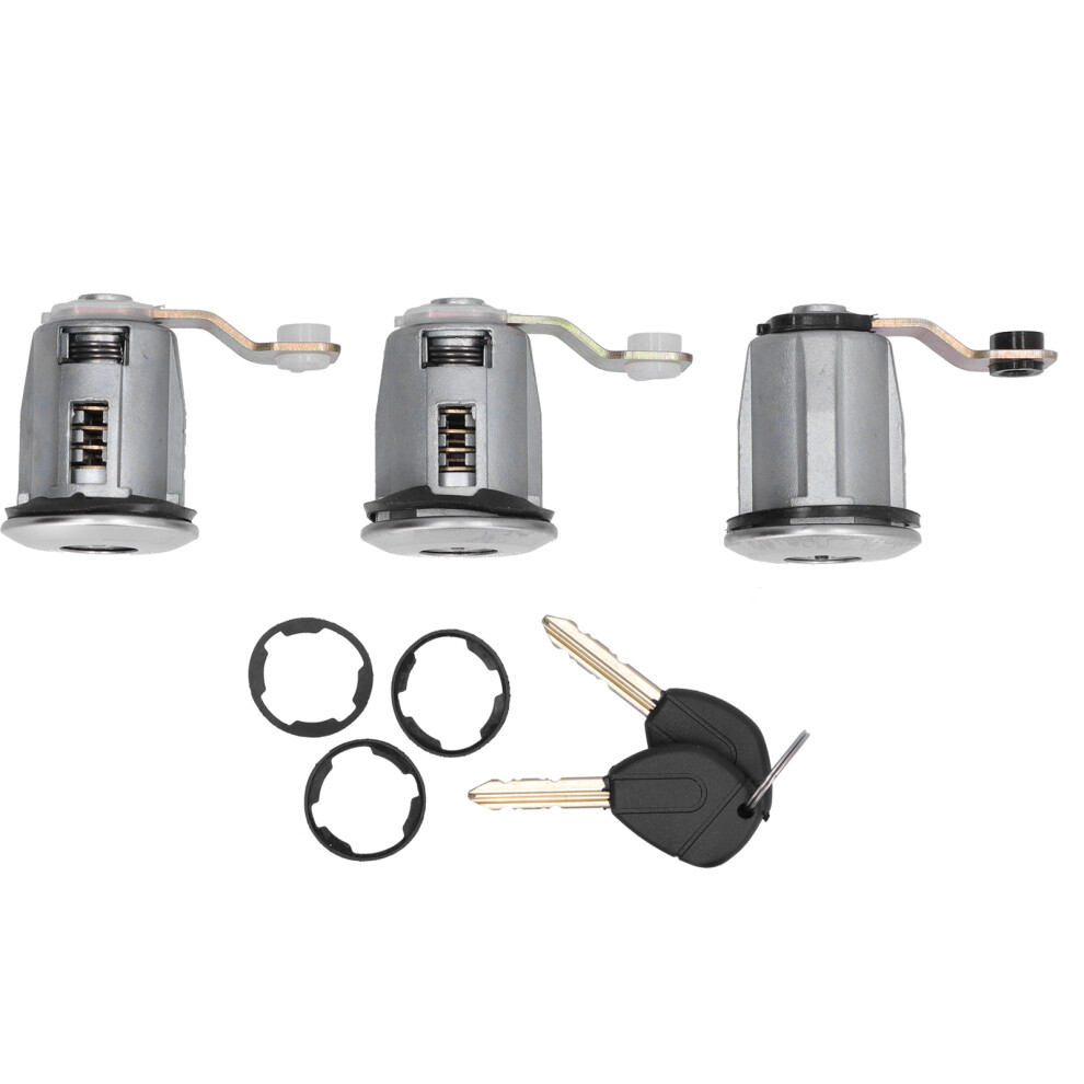 3-Piece Door Lock Cylinder Set With Keys For Citroen & Peugeot 1996-2007 4211391969296